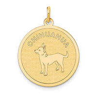 14k Chihuahua Disc Charm-XAC866