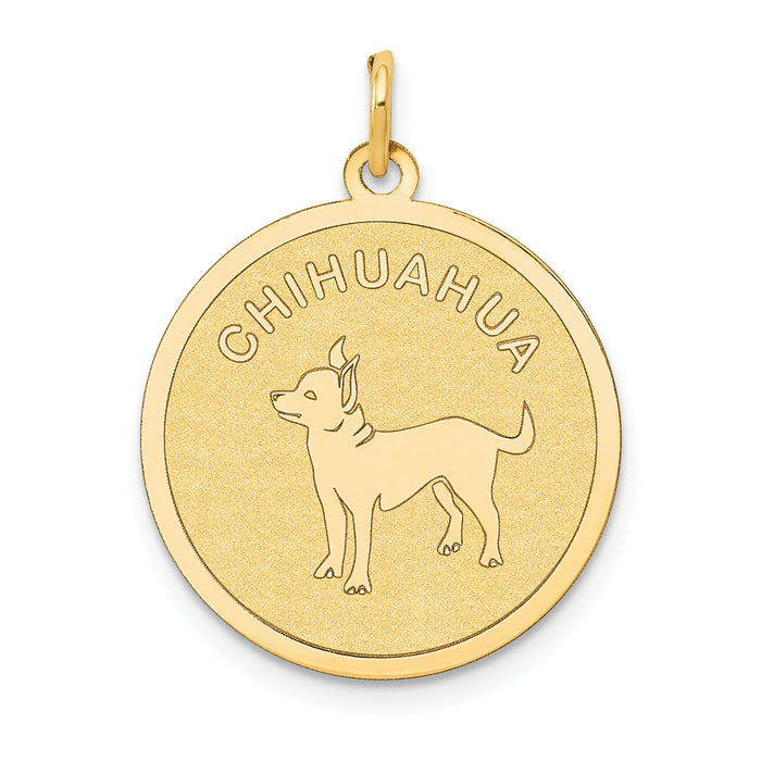 14k Chihuahua Disc Charm-XAC866