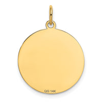 14k Golden Retriever Disc Charm-XAC869