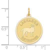 14k Labrador Retriever Disc Charm-XAC870