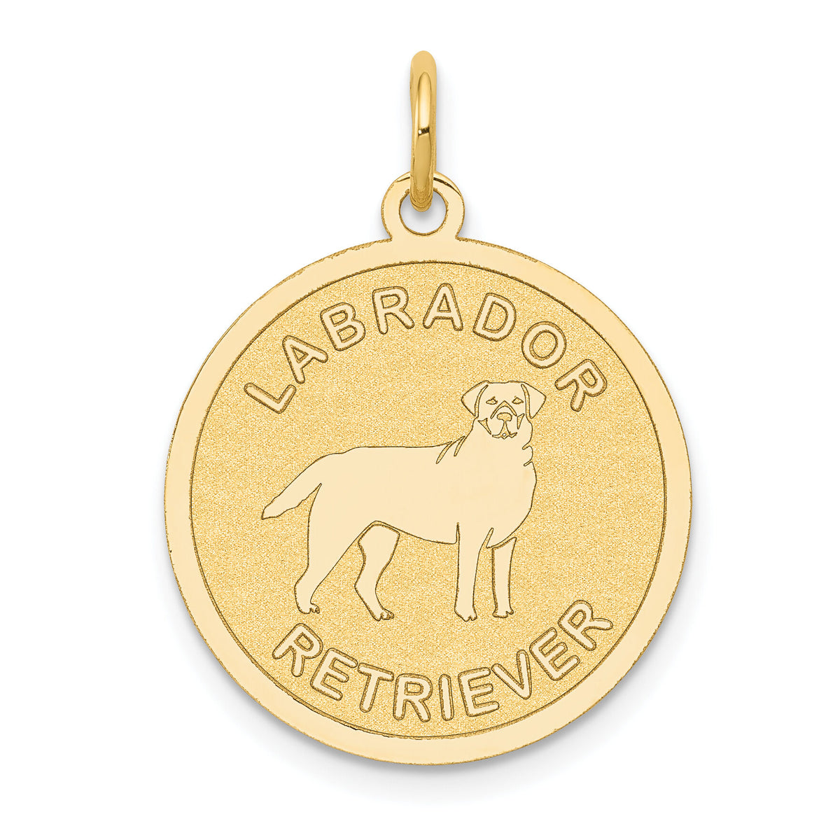 14k Labrador Retriever Disc Charm-XAC870