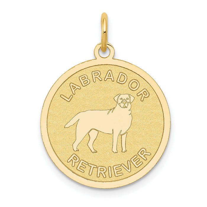14k Labrador Retriever Disc Charm-XAC870