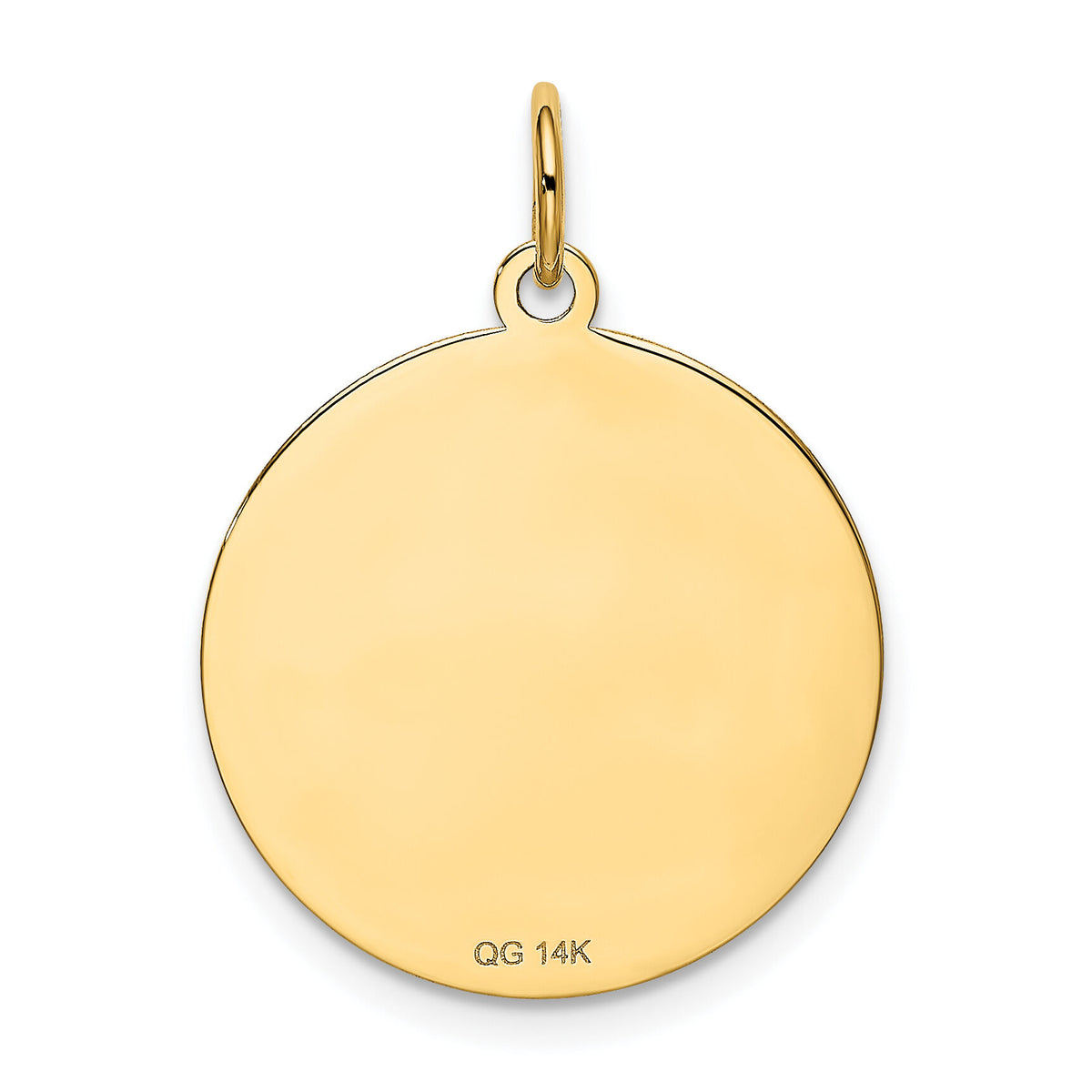 14k Pug Disc Charm-XAC874