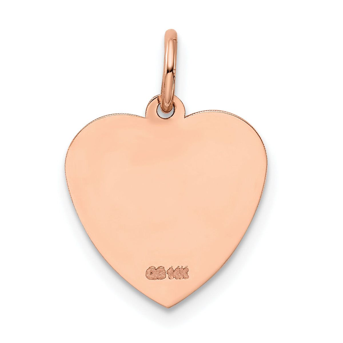 14k Rose Gold Holy Communion Heart Charm-XAC888