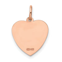 14k Rose Gold Holy Communion Heart Charm-XAC888