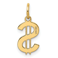 14k Polished Dollar Sign Charm-XAC903