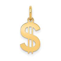 14k Polished Dollar Sign Charm-XAC903