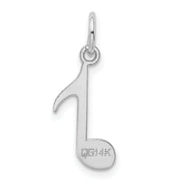 14k White Gold Polished Musical Note Charm-XAC928