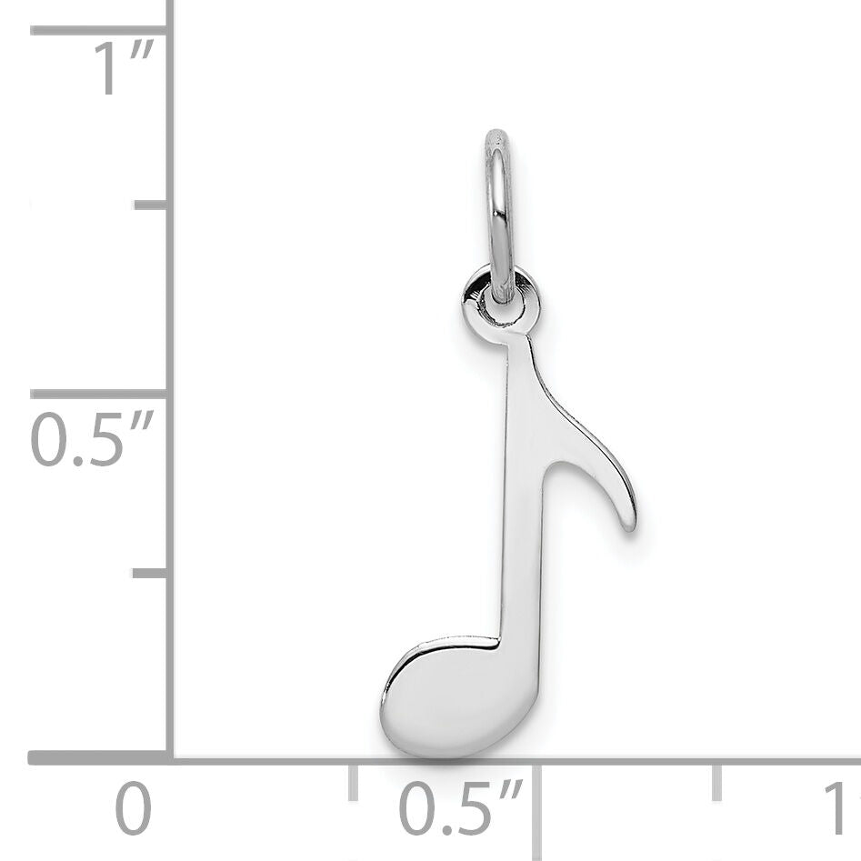 14k White Gold Polished Musical Note Charm-XAC928