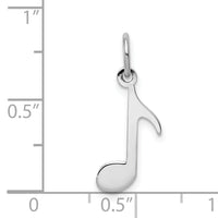 14k White Gold Polished Musical Note Charm-XAC928