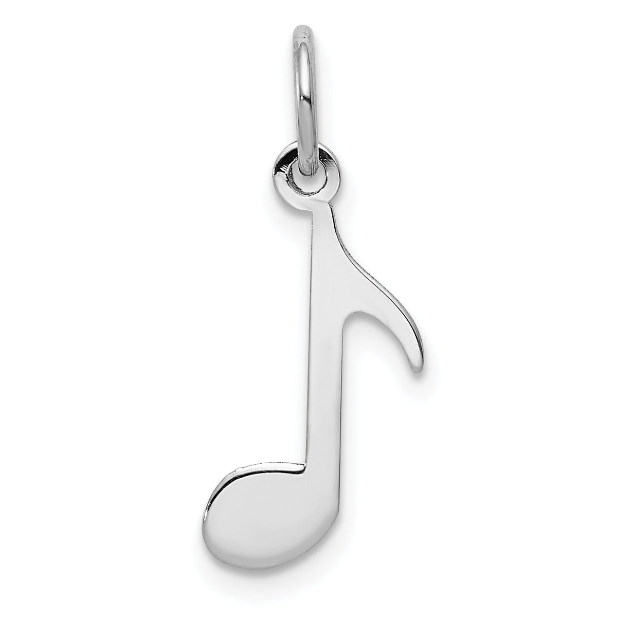 14k White Gold Polished Musical Note Charm-XAC928