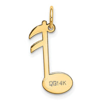 14k Polished Musical Note Charm-XAC929