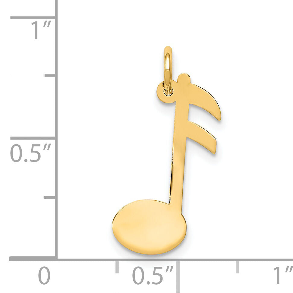 14k Polished Musical Note Charm-XAC929