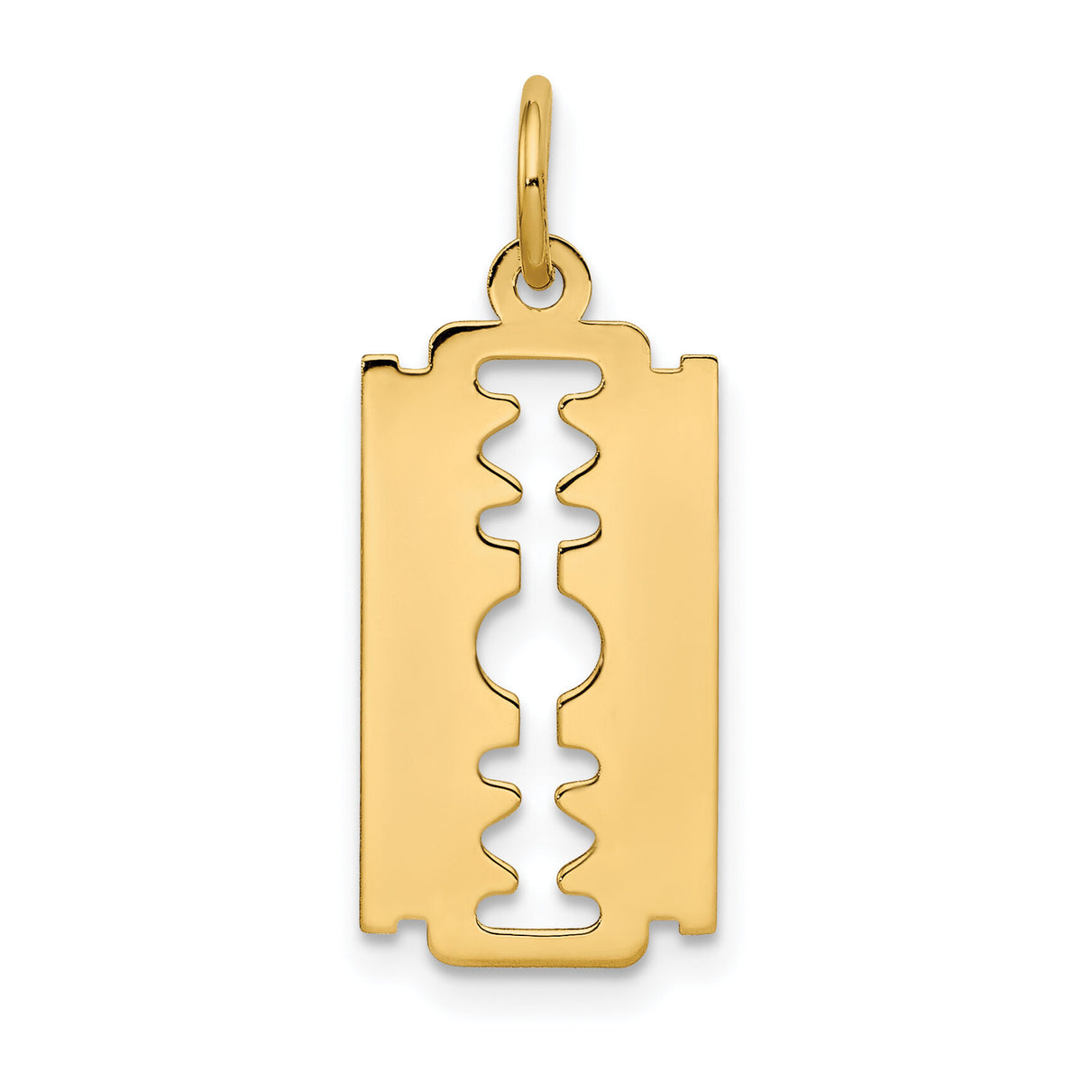 14k Polished Razor Blade Charm-XAC960