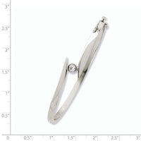 14k White Gold Hinged Bangle Bracelet Mounting-XB168