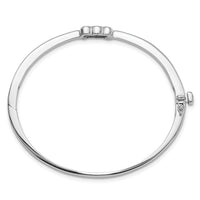 14k White Gold Hinged Bangle Bracelet Mounting-XB180