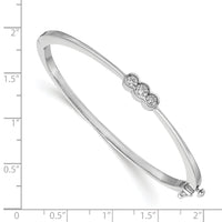 14k White Gold AA Diamond Hinged Bangle-XB180AA