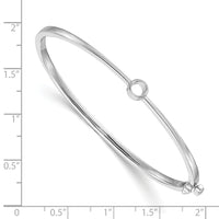 14k White Gold Hinged Bangle Bracelet Mounting-XB181