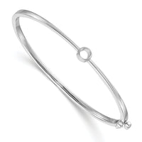 14k White Gold Hinged Bangle Bracelet Mounting-XB181