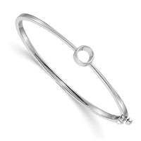 14k White Gold Hinged Bangle Bracelet Mounting-XB184