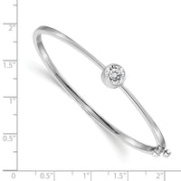 14k White Gold Hinged Bangle Bracelet Mounting-XB184