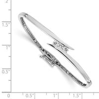 14k White Gold AA Diamond Hinged Bangle-XB191AA