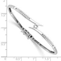 14k White Gold Hinged Bangle Mounting-XB192