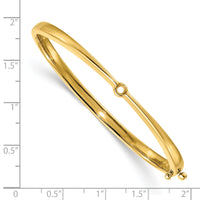 14k Hinged Bangle Bracelet Mounting-XB202