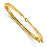 14k Hinged Bangle Bracelet Mounting-XB202