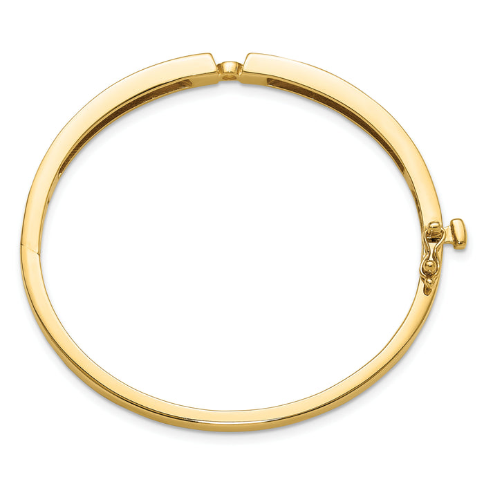 14k Hinged Bangle Bracelet Mounting-XB203