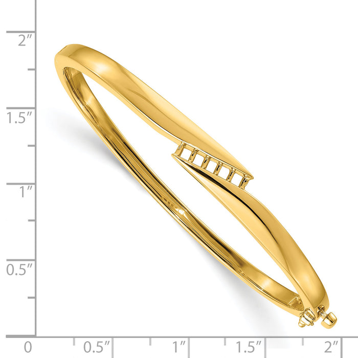 14k Hinged Bangle Bracelet Mounting-XB216