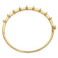 14k Hinged Bangle Bracelet Mounting-XB220