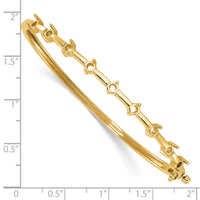 14k Hinged Bangle Bracelet Mounting-XB220
