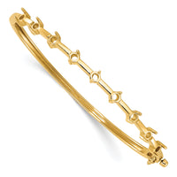 14k Hinged Bangle Bracelet Mounting-XB220