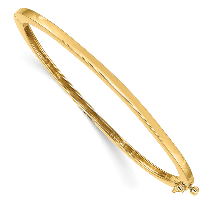 14k 2.5mm Polished Solid Hinged Bangle-XB246