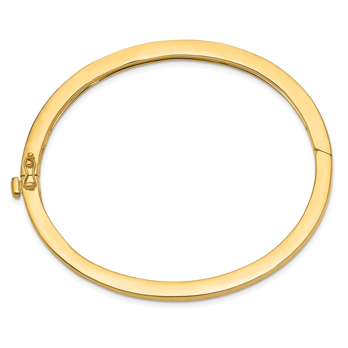14k 3.6mm Polished Solid Hinged Bangle-XB247