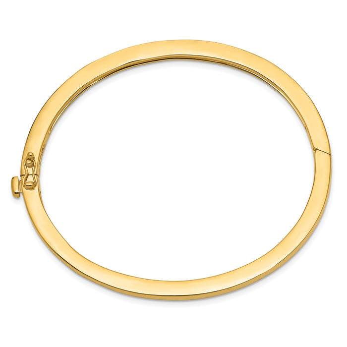 14k 3.6mm Polished Solid Hinged Bangle-XB247
