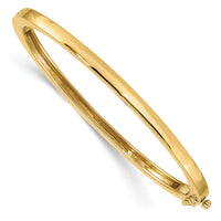 14k 3.6mm Polished Solid Hinged Bangle-XB247