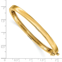 14k 5.3mm Polished Solid Hinged Bangle Bracelet-XB248