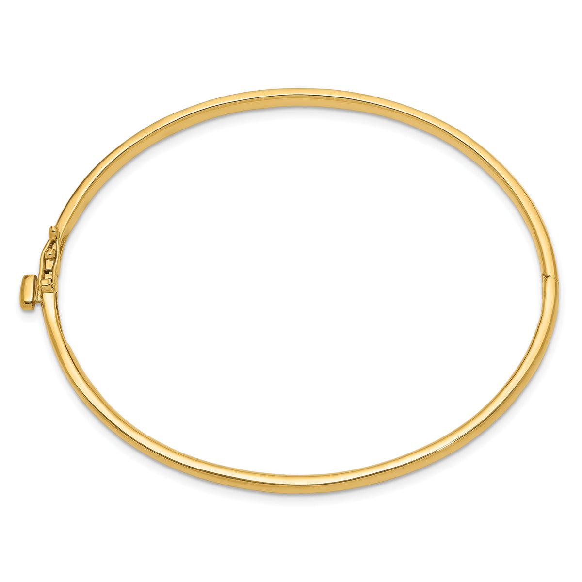 14k 3.6mm Polished Solid Hinged Bangle Bracelet-XB251