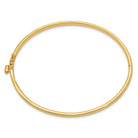 14k 3.6mm Polished Solid Hinged Bangle Bracelet-XB251