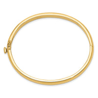 14k 5.6mm Polished Solid Hinged Bangle Bracelet-XB252