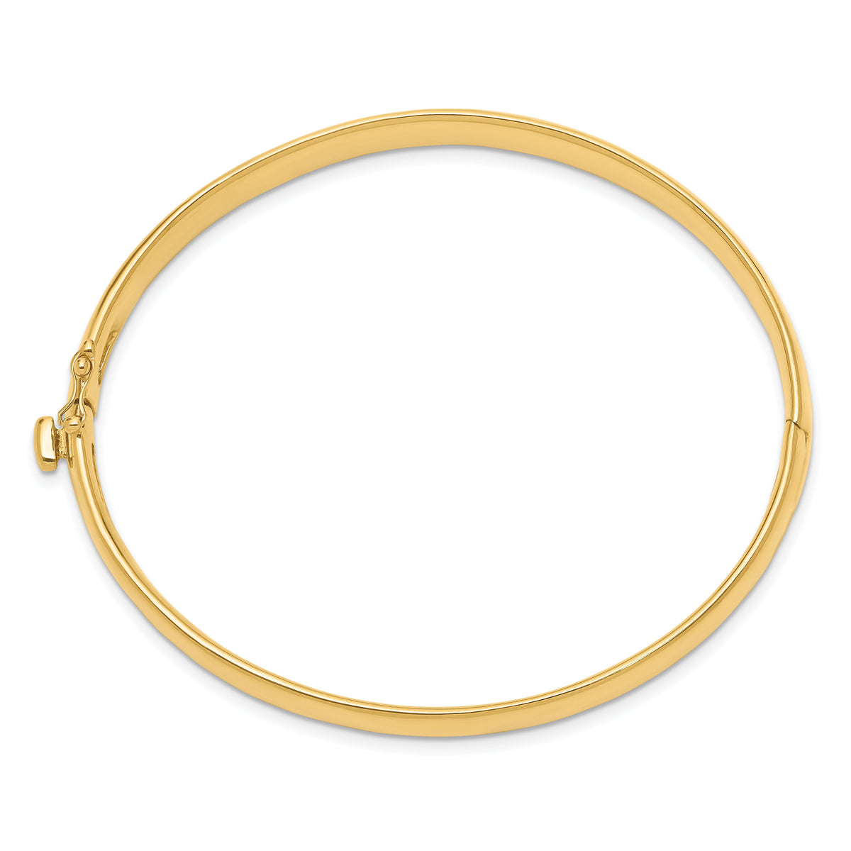 14k 6.4mm Polished Solid Hinged Bangle-XB253