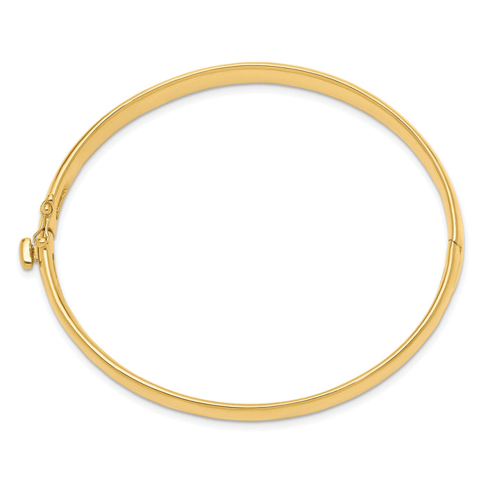 14k 6.4mm Polished Solid Hinged Bangle-XB253