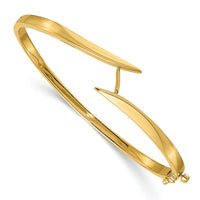 14k Two-tone Hinged Bangle Bracelet Mounting-XB272