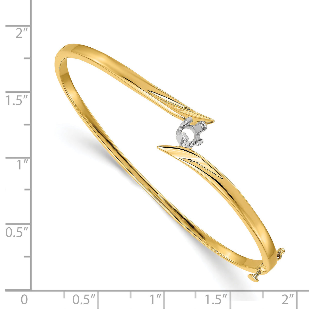 14k Two Tone Bangle Bracelet Mounting-XB282