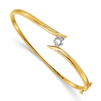 14k Two Tone Bangle Bracelet Mounting-XB282