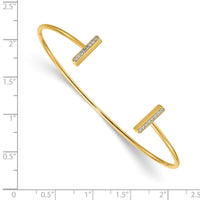 14k A Diamond Bar Bangle-XB313A