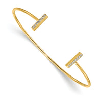 14k A Diamond Bar Bangle-XB313A