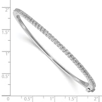 14k White Gold Holds 40 2.0mm Stones 2.0ct Hinged Bangle Mounting-XB321